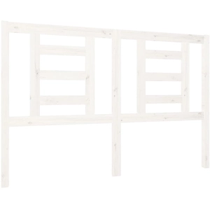 vidaXL Tête de lit Blanc 126x4x100 cm Bois massif de pin pas cher