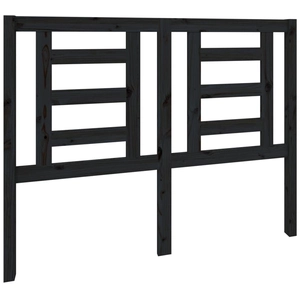 vidaXL Tête de lit Noir 126x4x100 cm Bois massif de pin pas cher