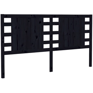 vidaXL Tête de lit Noir 166x4x100 cm Bois massif de pin pas cher