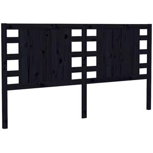 vidaXL Tête de lit Noir 206x4x100 cm Bois massif de pin pas cher