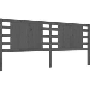 vidaXL Tête de lit Gris 126x4x100 cm Bois massif de pin pas cher