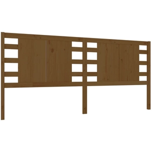 vidaXL Tête de lit Marron miel 126x4x100 cm Bois massif de pin pas cher