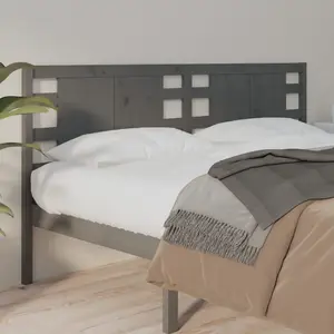 Comparateur de prix : vidaXL Tête de lit Gris 146x4x100 cm Bois massif de pin