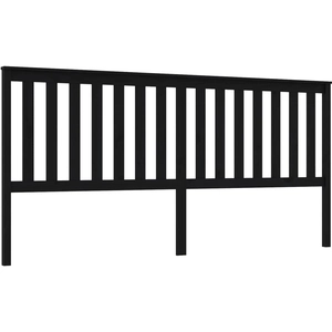 vidaXL Tête de lit Noir 206x6x101 cm Bois massif de pin pas cher