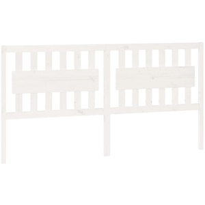 vidaXL Tête de lit Blanc 205,5x4x100 cm Bois massif de pin pas cher