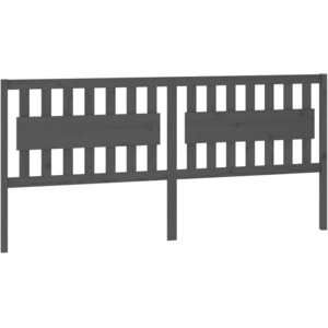 vidaXL Tête de lit Gris 205,5x4x100 cm Bois massif de pin pas cher
