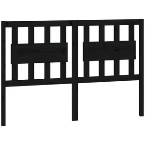 vidaXL Tête de lit Noir 145,5x4x100 cm Bois massif de pin pas cher