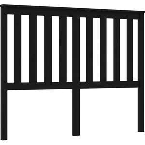 vidaXL Tête de lit Noir 146x6x101 cm Bois massif de pin pas cher