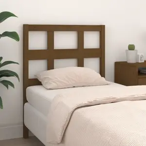 vidaXL Tête de lit Marron miel 105,5x4x100 cm Bois massif de pin pas cher