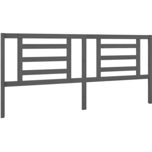 vidaXL Tête de lit Gris 206x4x100 cm Bois de pin massif pas cher