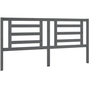 vidaXL Tête de lit Gris 186x4x100 cm Bois de pin massif pas cher