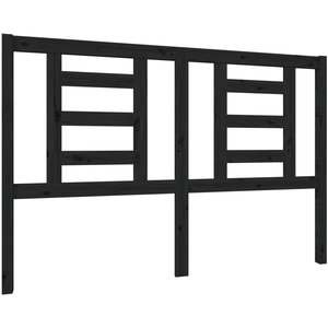 vidaXL Tête de lit Noir 146x4x100 cm Bois massif de pin pas cher