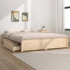 Vidaxl - Cadre de lit sans matelas avec tiroirs 120x200 cm pas cher