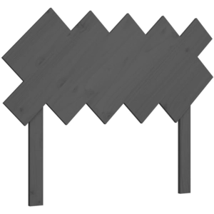 vidaXL Tête de lit Gris 122,5x3x80,5 cm Bois massif de pin pas cher