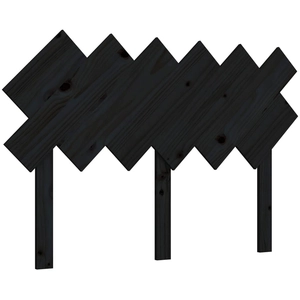 vidaXL Tête de lit Noir 122,5x3x80,5 cm Bois massif de pin pas cher