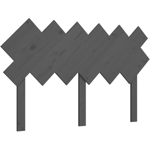 vidaXL Tête de lit Gris 132x3x81 cm Bois massif de pin pas cher