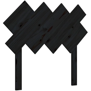 vidaXL Tête de lit Noir 92x3x81 cm Bois massif de pin pas cher