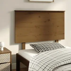 vidaXL Tête de lit Marron miel 94x6x82,5 cm Bois massif de pin pas cher