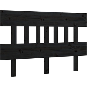 vidaXL Tête de lit Noir 183,5x3x81 cm Bois massif de pin pas cher