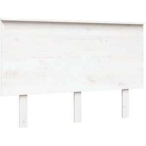 vidaXL Tête de lit Blanc 124x6x82,5 cm Bois massif de pin pas cher
