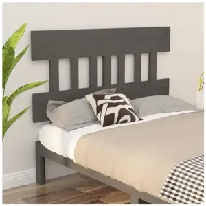 vidaXL Tête de lit Gris 183,5x3x81 cm Bois massif de pin pas cher
