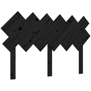 vidaXL Tête de lit Noir 141x3x80,5 cm Bois massif de pin pas cher
