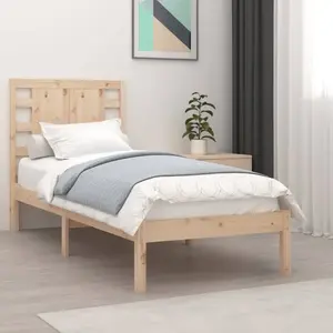 Comparateur de prix : vidaXL Cadre de lit bois massif 90x190 cm simple