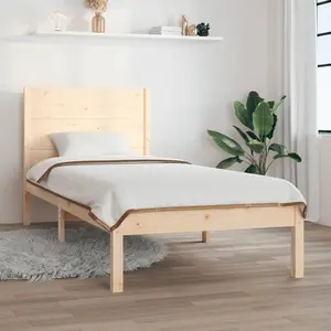 vidaXL Cadre de lit sans matelas 90x200 cm bois de pin massif pas cher