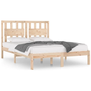 vidaXL Cadre de lit bois de pin massif 150x200 cm très grand pas cher