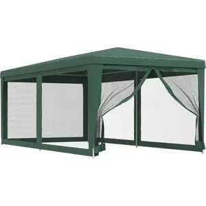 Comparateur de prix : vidaXL Tente de fête avec 4 parois latérales en maille Vert 3x6 m PEHD