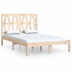 vidaXL Cadre de lit Bois de pin massif 120x200 cm pas cher