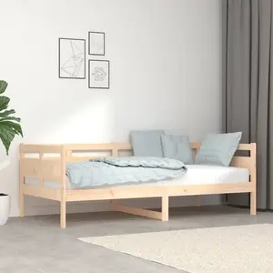 vidaXL Vidaxl Lit De Jour Bois Massif De Pin 90x190 Cm pas cher