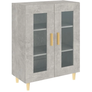 vidaXL Buffet gris béton 69,5x34x90 cm bois d'ingénierie pas cher