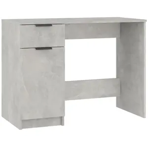 Comparateur de prix : vidaXL Bureau Gris béton 100x50x75 cm Bois d'ingénierie