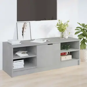 vidaXL Vidaxl Meuble Tv Gris Béton 102x35,5x36,5 Cm Bois D'ingénierie pas cher
