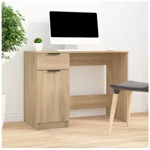 vidaXL Bureau Chêne sonoma 100x50x75 cm Bois d'ingénierie pas cher