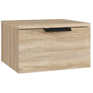 vidaXL Table de chevet murale Chêne sonoma 34x30x20 cm pas cher