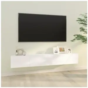 Comparateur de prix : vidaXL Meubles TV 2 pcs Blanc 100x30x30 cm Bois d'ingénierie