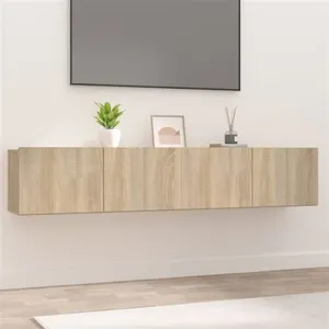 vidaXL Meubles TV 2 pcs Chêne sonoma 80x30x30 cm Bois d'ingénierie pas cher