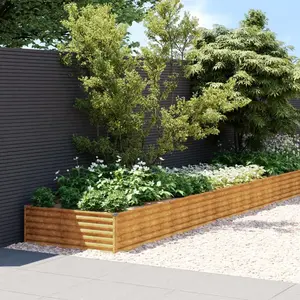 vidaXL Lit surélevé de jardin 770 x 100 x 36 cm acier corten pas cher