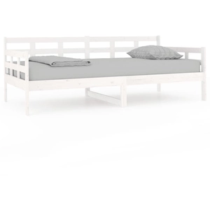 vidaXL Lit de jour Blanc Bois massif de pin 90x190 cm pas cher