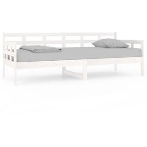 vidaXL Lit de jour blanc bois de pin massif 80x200 cm pas cher
