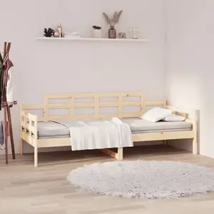 vidaXL Lit de jour Bois massif de pin 90x190 cm pas cher
