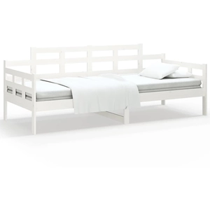 vidaXL Lit de jour sans matelas blanc bois de pin massif 90x190 cm pas cher