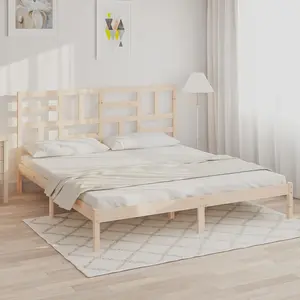 vidaXL Cadre de lit sans matelas bois massif 180x200 cm pas cher