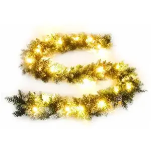 Comparateur de prix : vidaXL Guirlande de Noël avec lumières LED Vert 5,2 m PVC