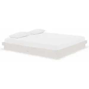 vidaXL Cadre de lit sans matelas blanc bois massif pas cher