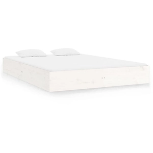 Comparateur de prix : vidaXL Cadre de lit blanc bois massif 140x200 cm