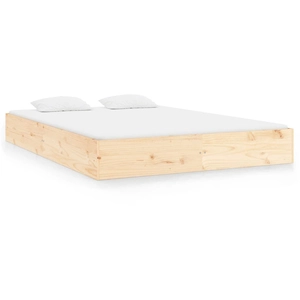 vidaXL Cadre de lit bois massif 160x200 cm pas cher