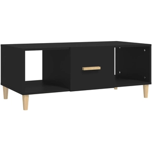 vidaXL Table basse noir 102x50x40 cm bois d'ingénierie pas cher